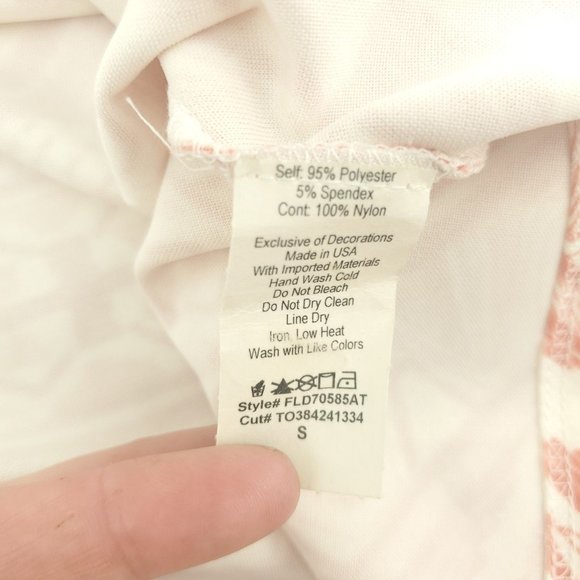 Sis Sis Womens Coral Cream Lace Aztec Print Fit And Flare Skater Dress Sz Small - Picture 9 of 15